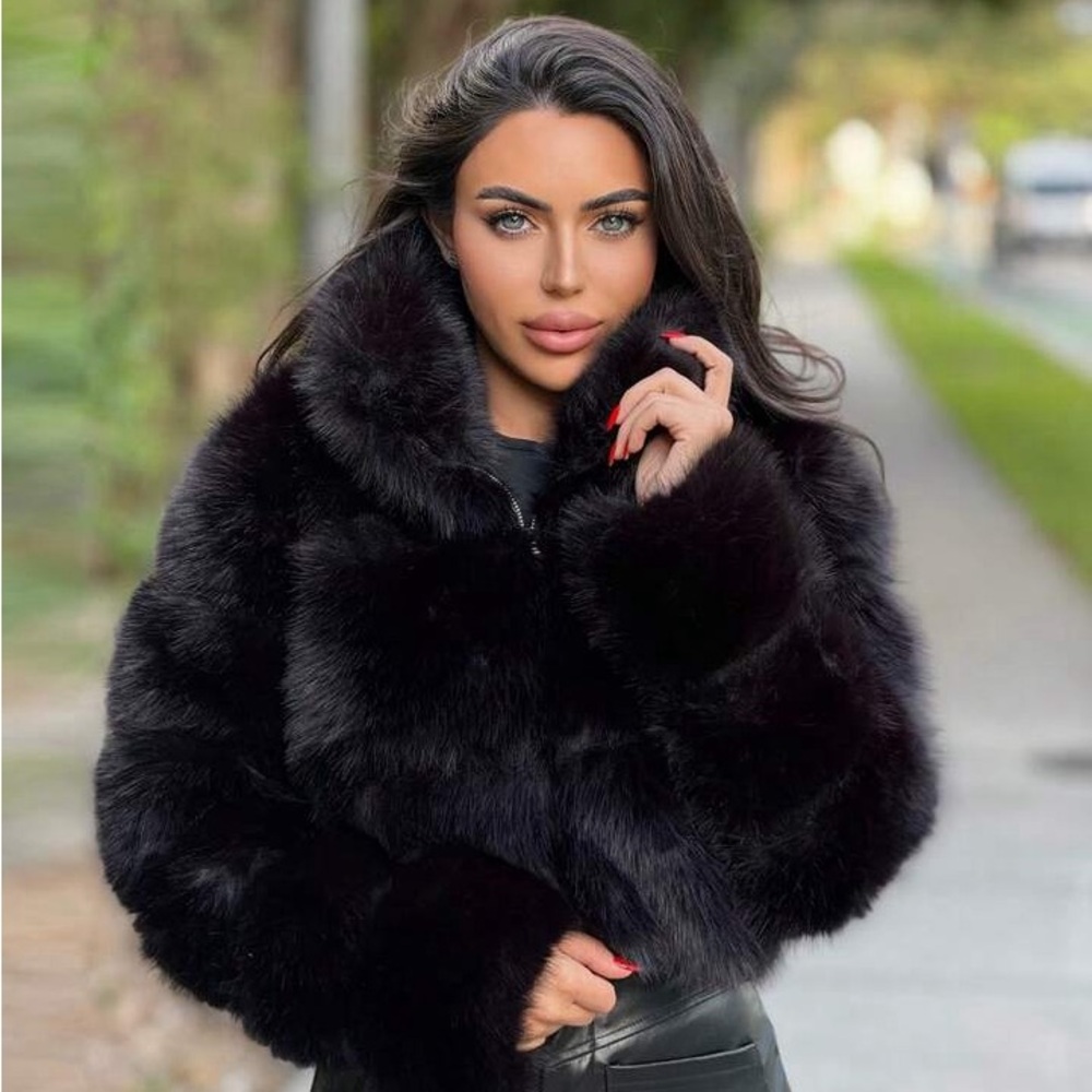 SHEIN faux fox fur Jacket